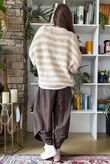 Stripe Boucle Slouch Knit Oatmeal & Ecru